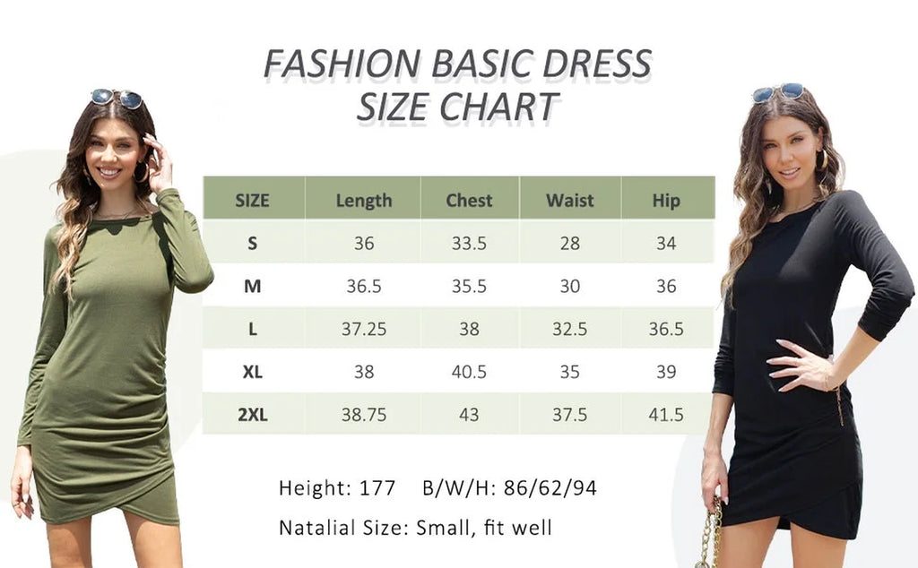 Women Fall Ruched Bodycon Long Sleeve Dress Wrap Front Elegant Casual Basic Fitted Short Dresses, M Wine Red